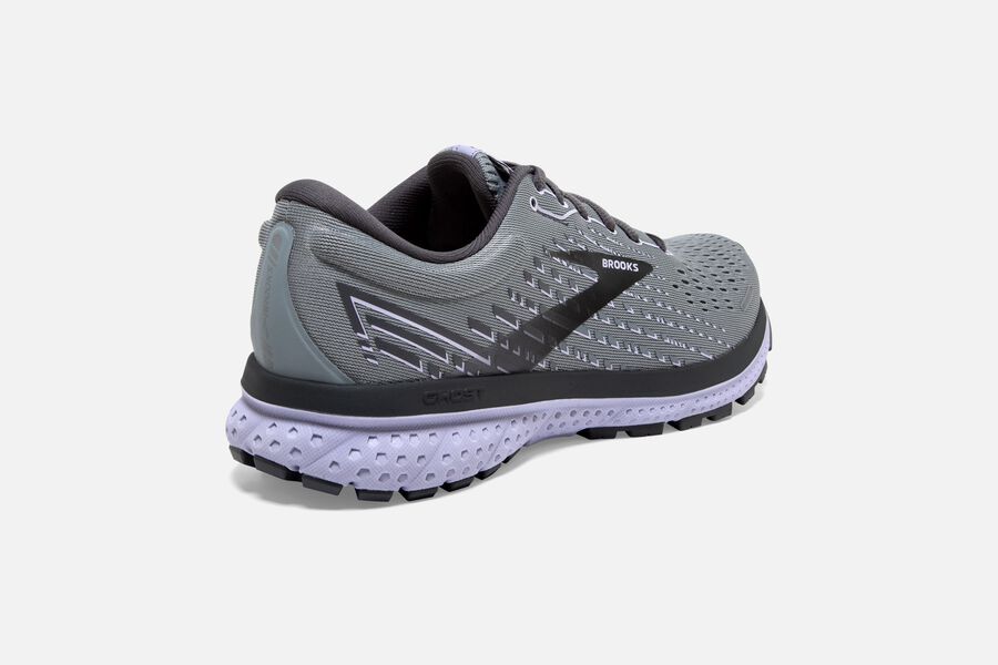 Brooks Ghost 13 Road Running Shoes Womens - Grey/Black/Purple - IBVDS-2913